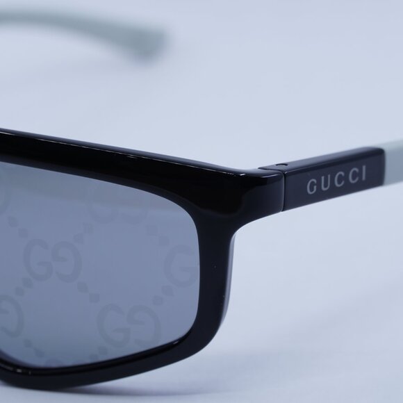🕶️ New Gucci GG1736S 003 Sunglasses - Black Frame, Smoke with GG Pattern Lenses - Picture 3 of 11
